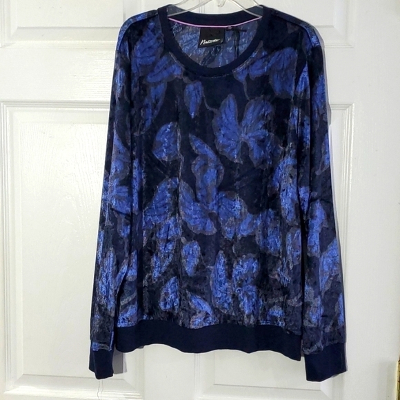 Nanette Lepore Velvety Floral Top Extra Large - Picture 3 of 12